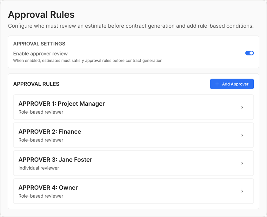 Approval rules
